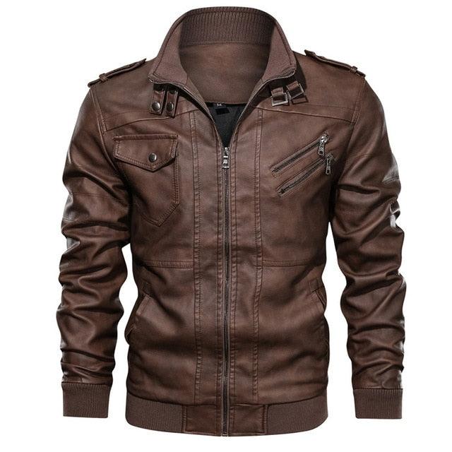 New Men's Leather Jackets Autumn Casual Motorcycle PU Jacket Biker Leather Coats (TM3)(TM4)(CC1)(2U100)(TG2)