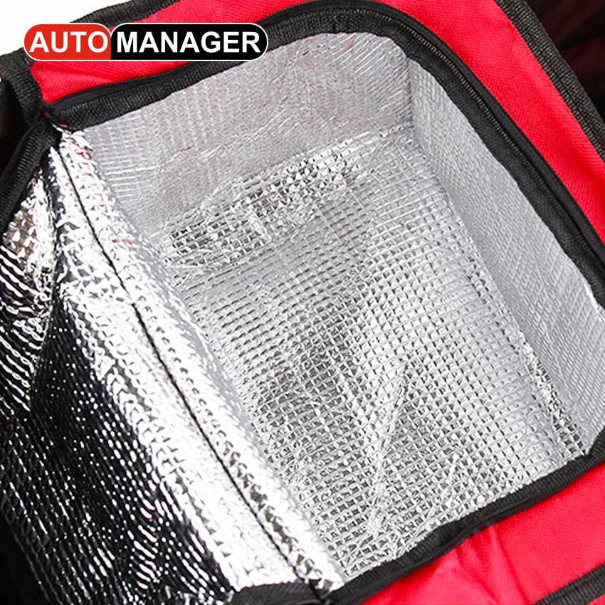 Multi Folding Car Trunk Storage Box - Oxford Cloth Luggage Food Tool Auto Organizer - With Insulation Bag (3LT1)(F89)