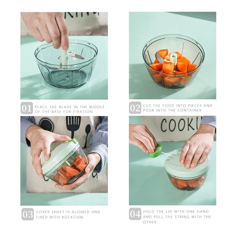 Multi-Functional Food Processor Garlic Puller Hand-Operated Creativity Household Kitchen Appliances (D61)(AK3)