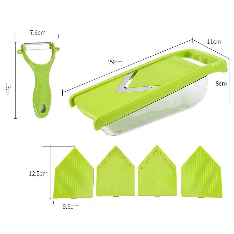 Multi-Functional Vegetable Cutter - Fruits Potato Slicer Carrot Shredder Grater Kitchen Tools (D61)(AK3)