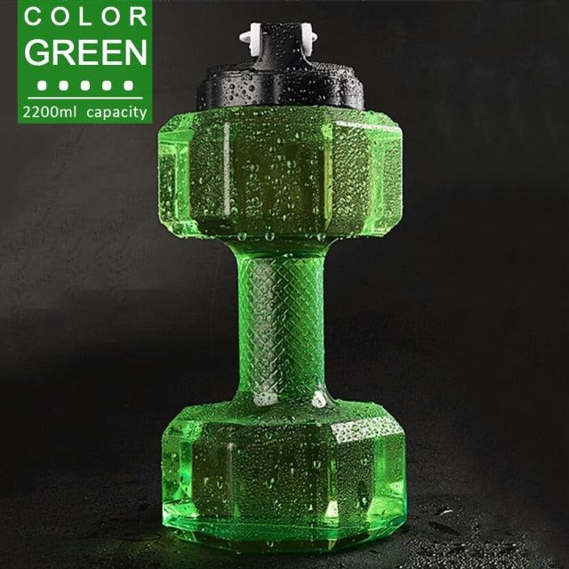 Best At-Home Workouts 2.2L Dumbbell Cold Water Bottle BPA Free Portable Creative New Year Gift GYM Sports Shaker Fitness Eco Friendly (FHB)(1AK1)