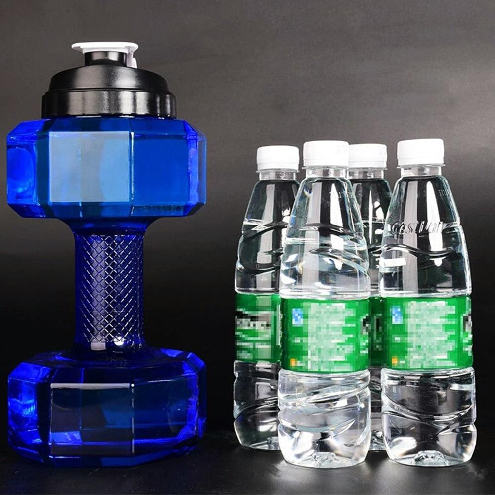 Best At-Home Workouts 2.2L Dumbbell Cold Water Bottle BPA Free Portable Creative New Year Gift GYM Sports Shaker Fitness Eco Friendly (FHB)(1AK1)