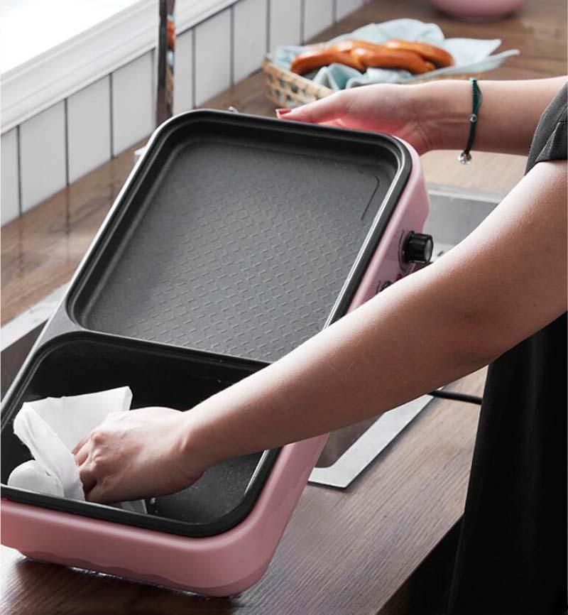 Multifunction Baking Pot Barbecue Machine - Electric Hot Pot Grill Household Smoke Free - Not Sticky Indoor (2H1)(H6)(1U59)