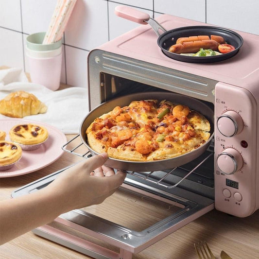 Multifunction Breakfast machine toaster Milk heater Home use cake coffee Pizza Three in one electric oven (H5) (1U59)