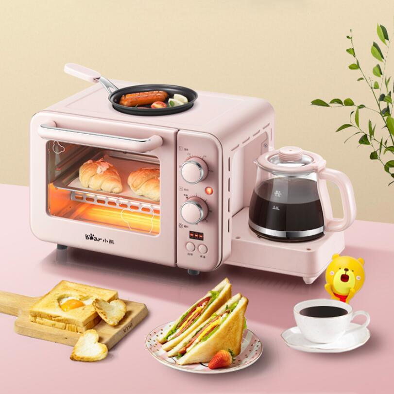 Multifunction Breakfast machine toaster Milk heater Home use cake coffee Pizza Three in one electric oven (H5) (1U59)