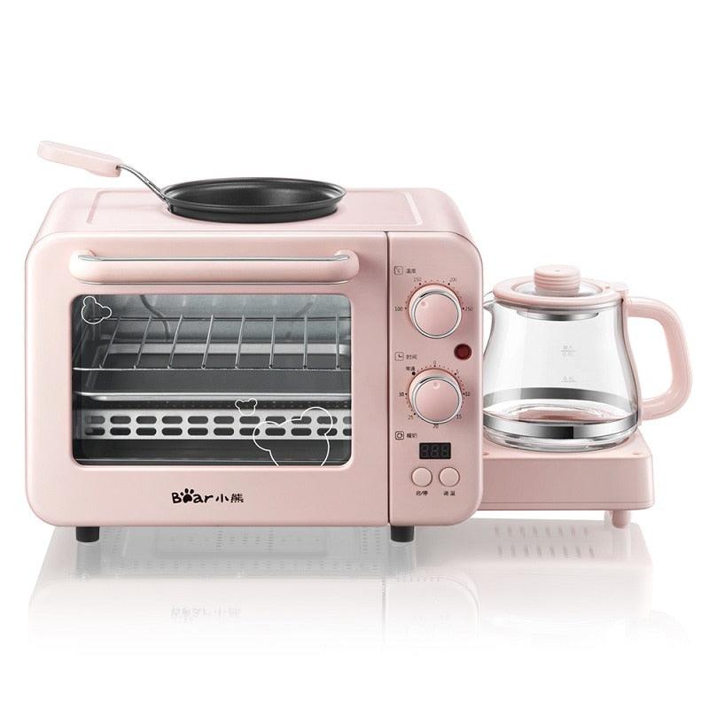 Multifunction Breakfast machine toaster Milk heater Home use cake coffee Pizza Three in one electric oven (H5) (1U59)