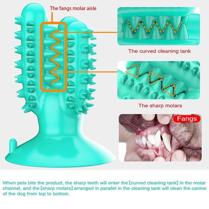 Multifunction Dog Toothbrush Flexible Pet Molar Bite Toy - Cleaning Teeth Dog Chew Stick Toys (7W2)