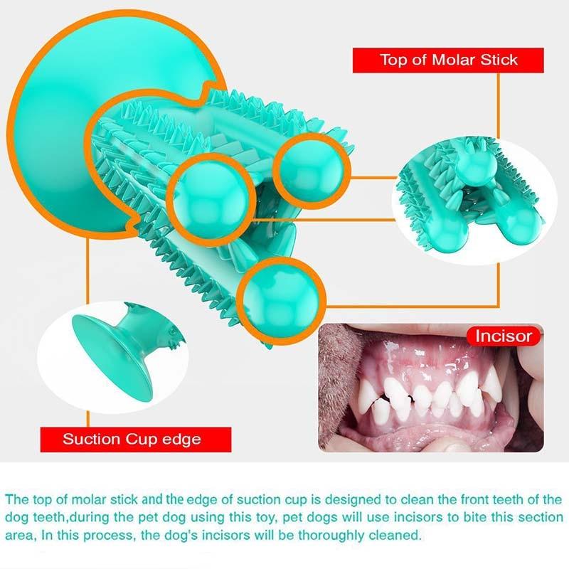 Multifunction Dog Toothbrush Flexible Pet Molar Bite Toy - Cleaning Teeth Dog Chew Stick Toys (7W2)