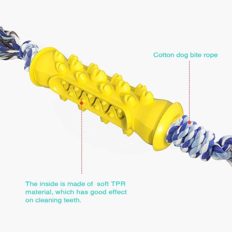 Multifunction Pet Dog Chew Toy Durable Dog Toothbrush Stick - Interactive Training Molar Toys - Food Treat (1U73)