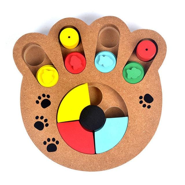 Multifunctional Pet Puzzle Toy - Wood Feeder Iq Training Dog Toys - Education Slow feeding Interactive Puzzle (D73)(1W3)(3W3)