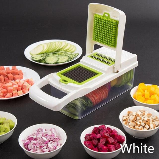 Multifunctional Vegetable Cutter Fruit Slicer Grater Shredders Drain Basket Slicers 8 In 1 Gadgets (AK3)(F61)
