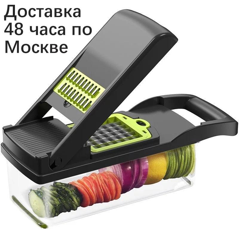 Multifunctional Vegetable Cutter Fruit Slicer Grater Shredders Drain Basket Slicers 8 In 1 Gadgets (AK3)(F61)