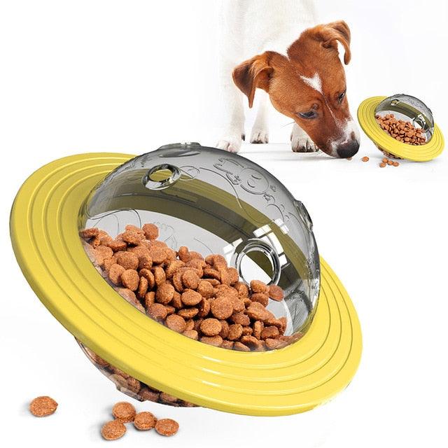 2 In 1 Interactive Dog Treat Ball -Fly Disc Toy Iq Treat Training Bite Resistant Pet Tumbler Toy (D73)(3W3)(1W3)(6W2)