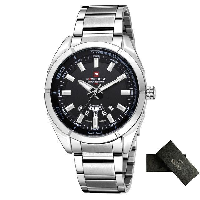 Men Watches - Business Men's Stainless Steel Band 30M Waterproof Date Wristwatches (2MA1)