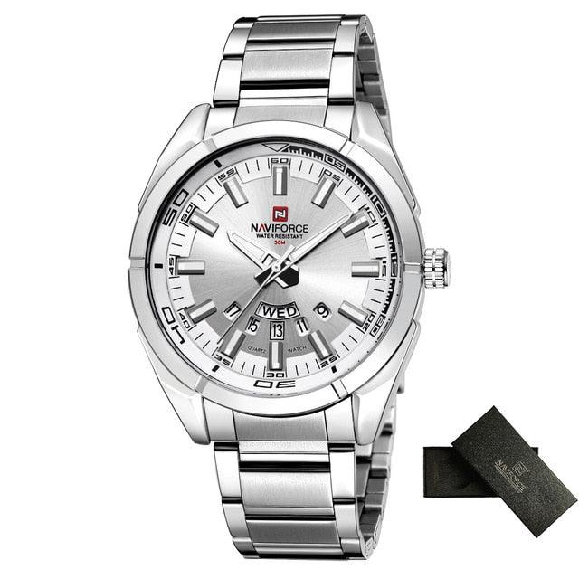 Men Watches - Business Men's Stainless Steel Band 30M Waterproof Date Wristwatches (2MA1)
