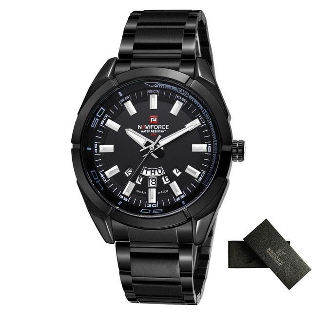 Men Watches - Business Men's Stainless Steel Band 30M Waterproof Date Wristwatches (2MA1)