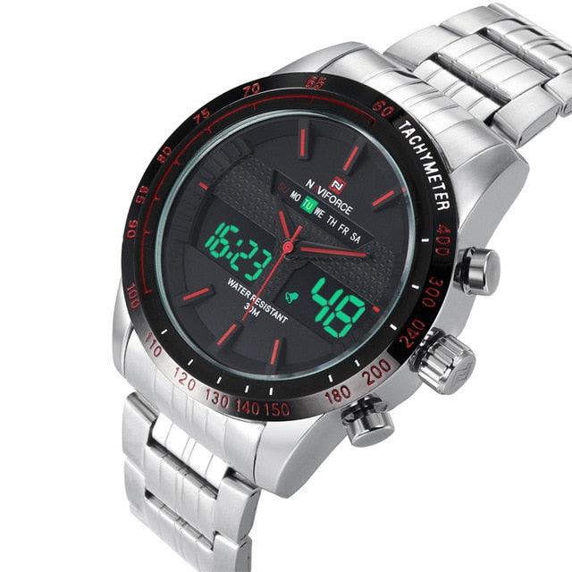Men's Watches - Top Brand Luxury Casual Quartz Watch - Waterproof Military Stainless Steel (2MA1)