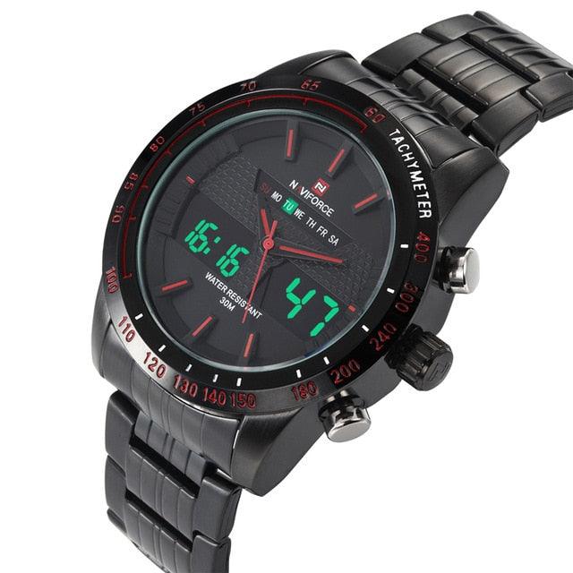 Men's Watches - Top Brand Luxury Casual Quartz Watch - Waterproof Military Stainless Steel (2MA1)