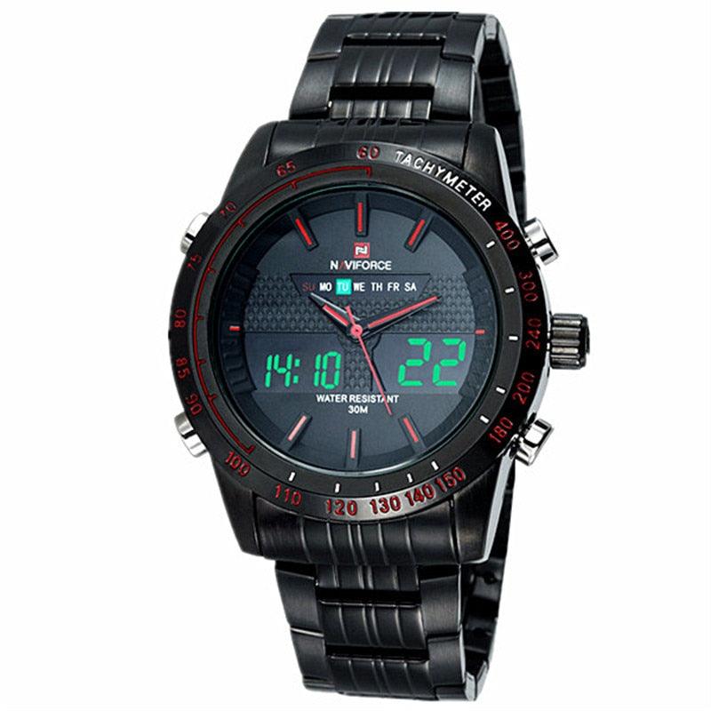 Men's Watches - Top Brand Luxury Casual Quartz Watch - Waterproof Military Stainless Steel (2MA1)
