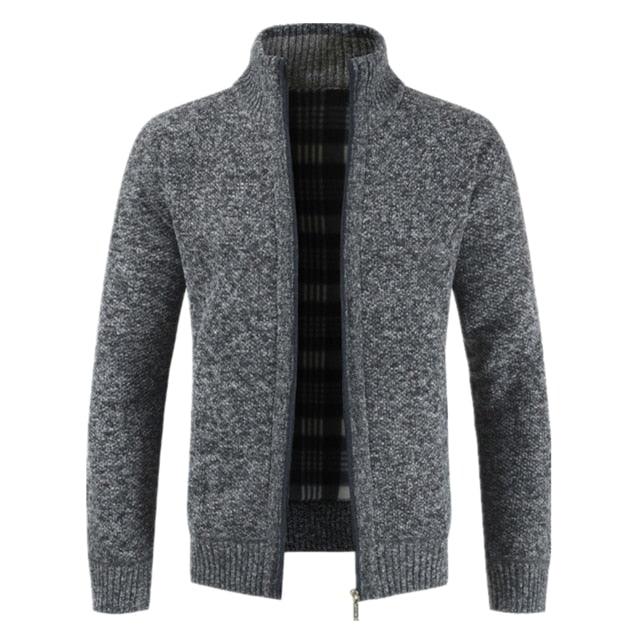Autumn Winter New Men's Jacket - Slim Fit Stand Collar Zipper Jacket (D100)(TM3)