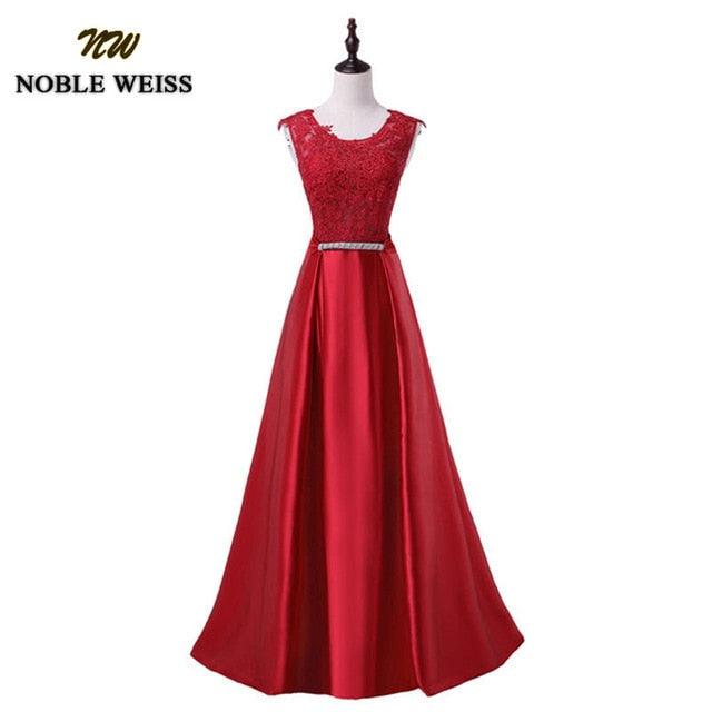 Trending Long Floor Length Dresses - Lace Evening Dress - With Bowknot Belt (WSO3)(WSO5)(WSO4)(F18)