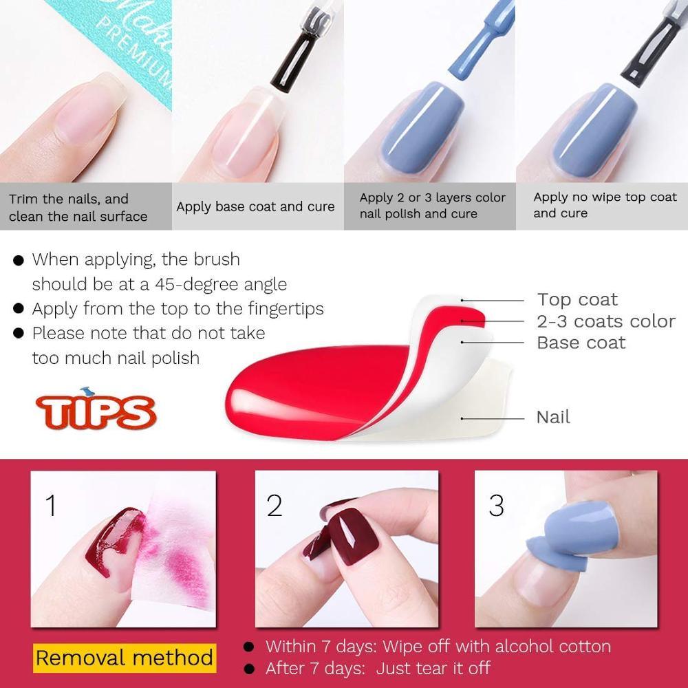 Nail Polish, Gel Nail Polish Set Soak Off Yellow Blue White Daisy Duke Nail Polish Kit 6 Colors 8ml Nail Art Gels (N1)(N2)(1U85)