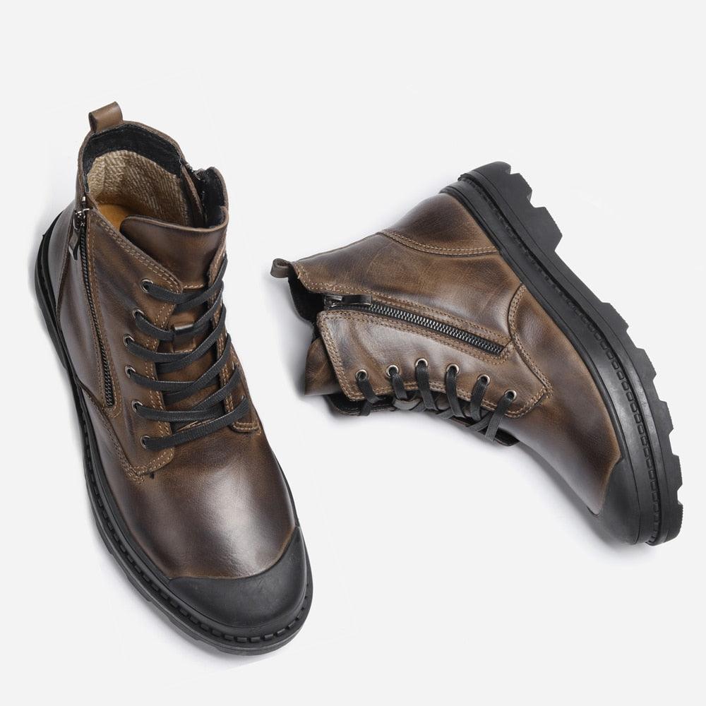 Trending Natural Cow Leather Men Boots Winter Handmade Retro Men Boots Genuine Leather Men Winter Shoes (MSB1)(MSF6)(F13)(1U13)(1U16)(MSB4)