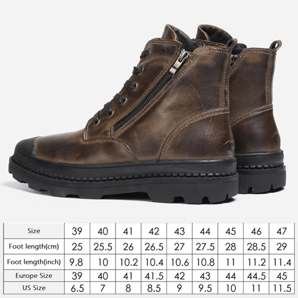 Trending Natural Cow Leather Men Boots Winter Handmade Retro Men Boots Genuine Leather Men Winter Shoes (MSB1)(MSF6)(F13)(1U13)(1U16)(MSB4)