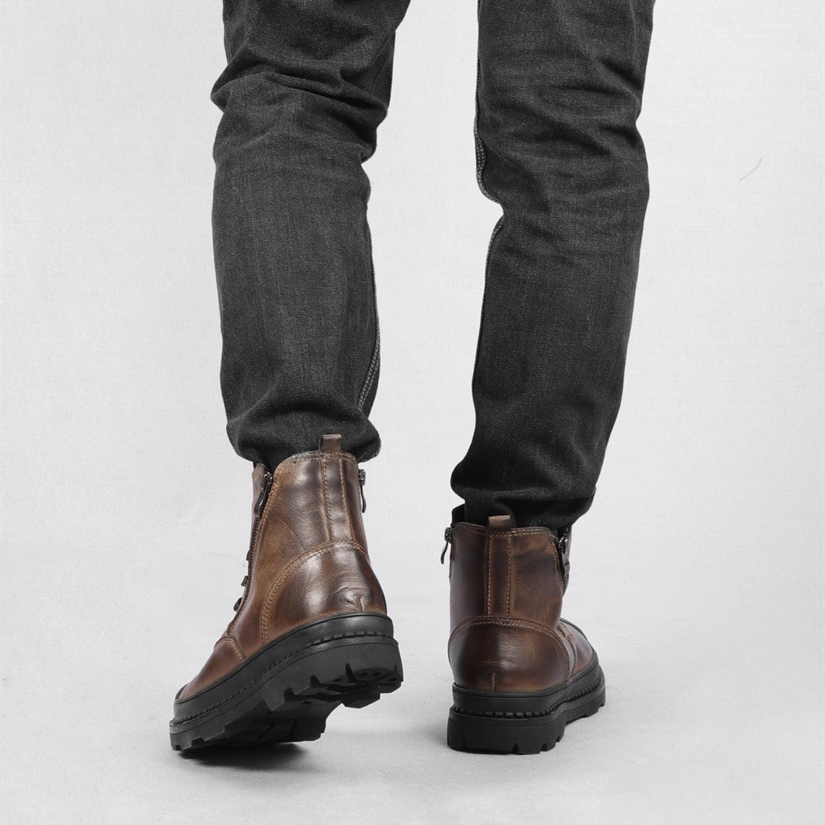 Trending Natural Cow Leather Men Boots Winter Handmade Retro Men Boots Genuine Leather Men Winter Shoes (MSB1)(MSF6)(F13)(1U13)(1U16)(MSB4)