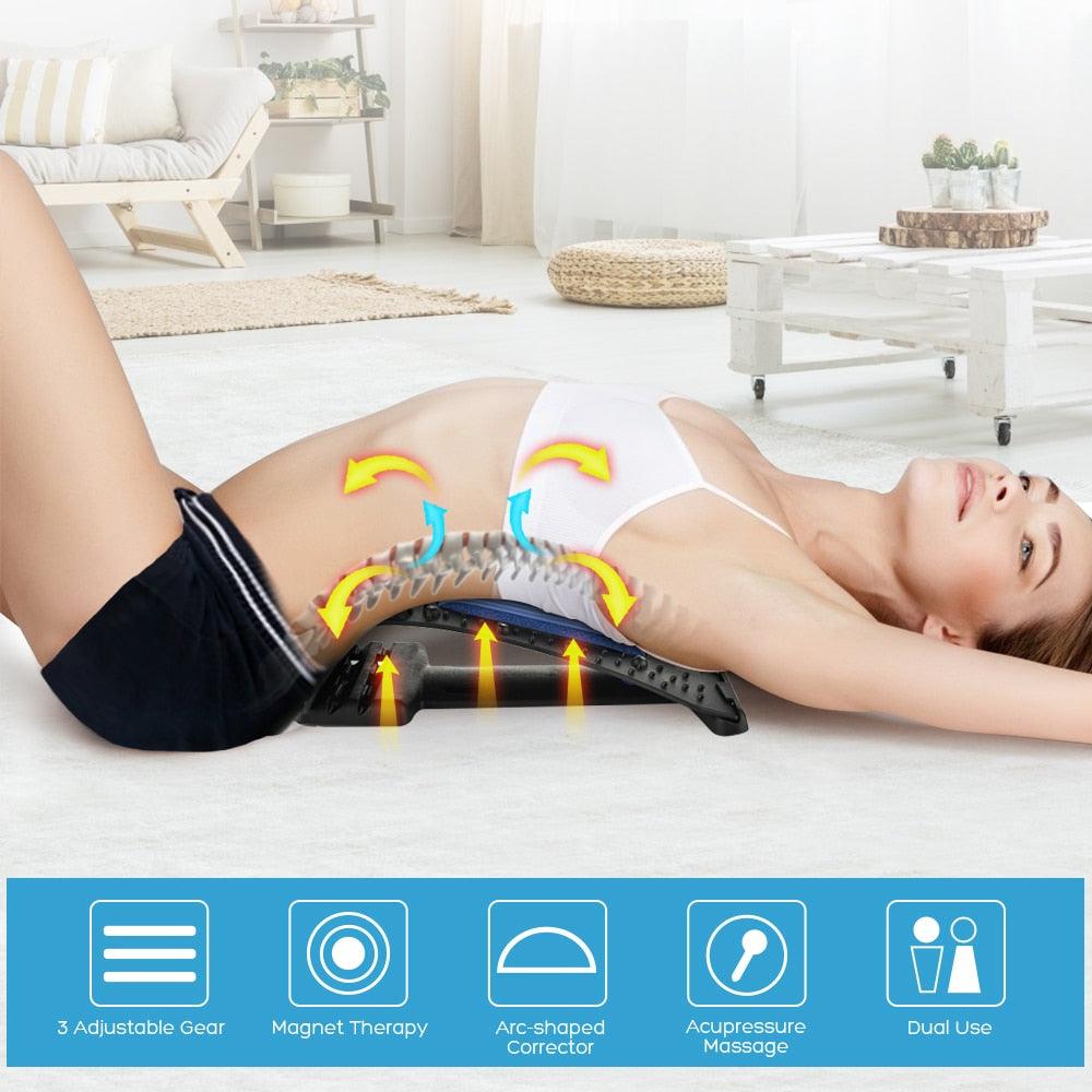 Neck & Shoulder Stretcher Neck Adjustable Traction Fitness Massage Board Back Stretch Relax Lumbar Support (FH)(1U80)