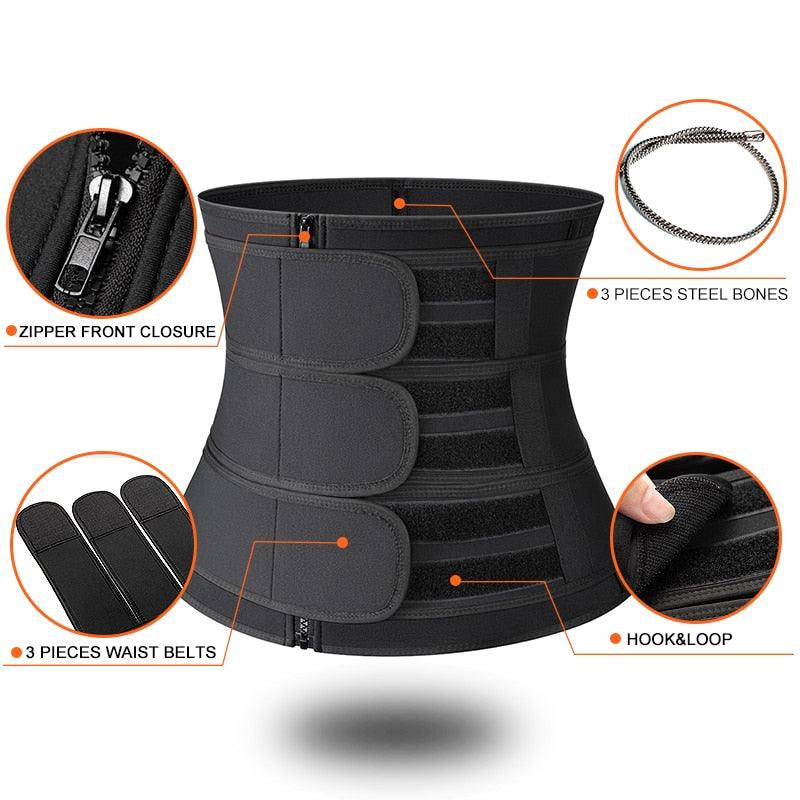 Sweat Waist Trainer Body Shaper Tummy Corset Slimming Belt Shapewear Weight Loss Belly Band Sports Girdles Workout Belt(FH)(FHW1)(1U31)(1U24)