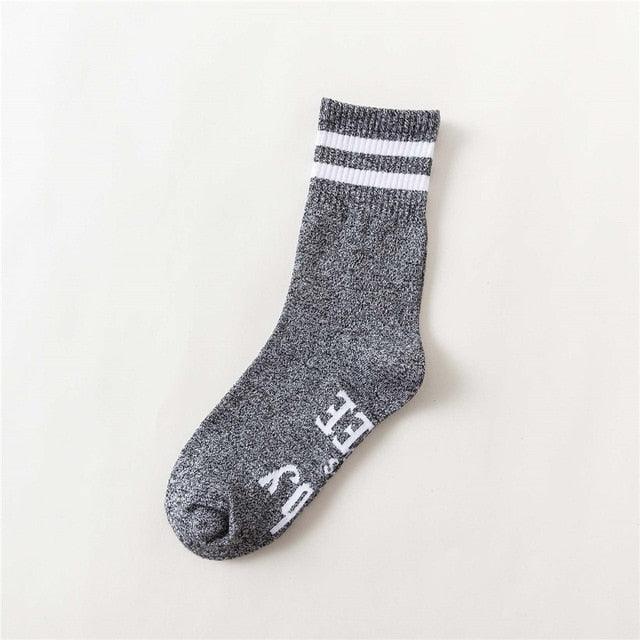 New 11 Colors Crew Socks - Purple Funny Letters Free Casual Socks (1U87)