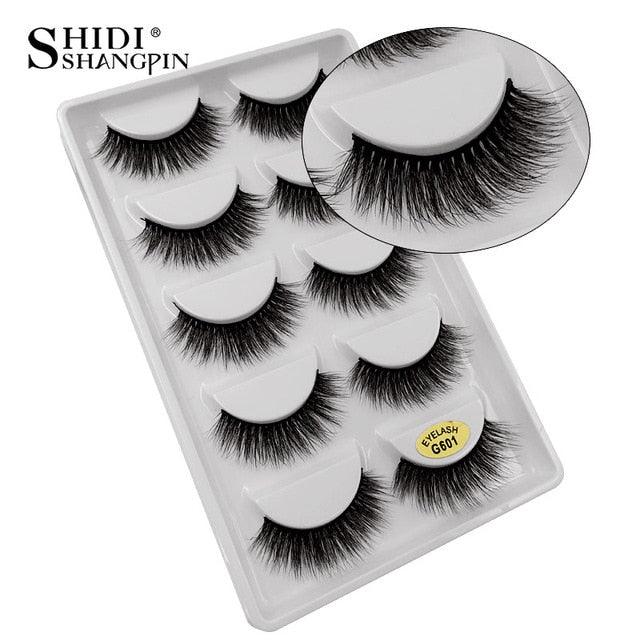 New 50 pairs wholesale factory price mink false eyelashes hand made false eyelash natural long (M2)
