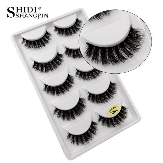 New 50 pairs wholesale factory price mink false eyelashes hand made false eyelash natural long (M2)