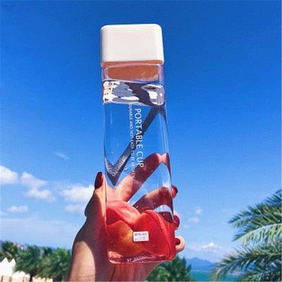 New 500ml Milk Fruit Water Cup - Cute Square Tea For Water Bottles Drink With Rope Sport Heat Resistant (FHB)(1AK1)