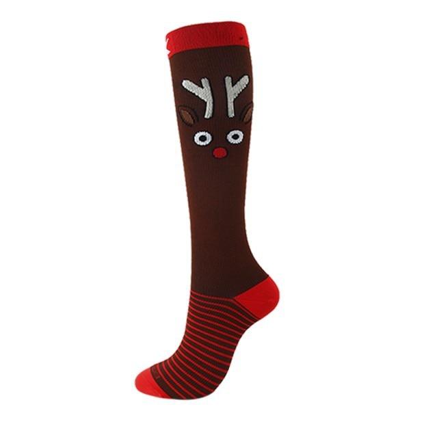 Great New 6PCS Compression Socks - Knee High/Long Christmas Socks (2U92)