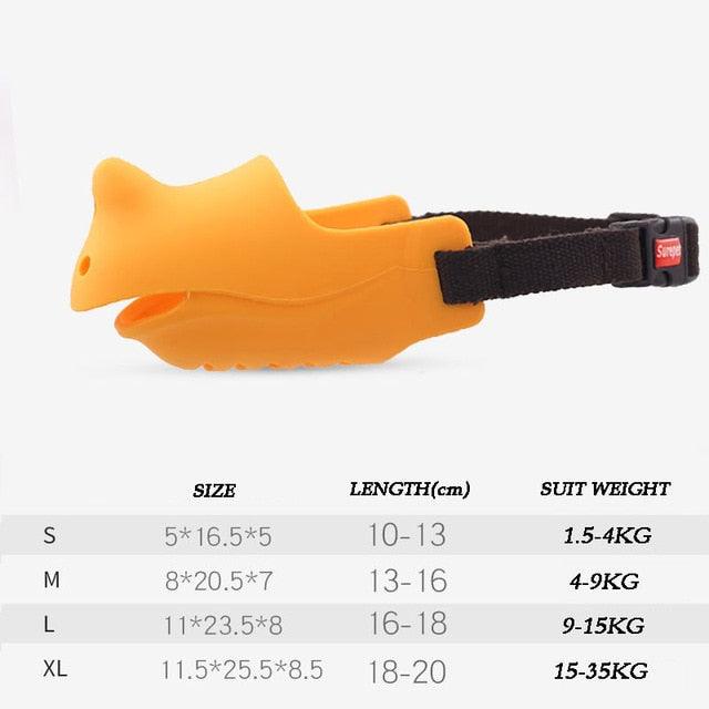 New Anti Barking Silica Gel Dog Muzzle For Small Large Dogs - Adjustable Pet Mouth Muzzles (4W1)