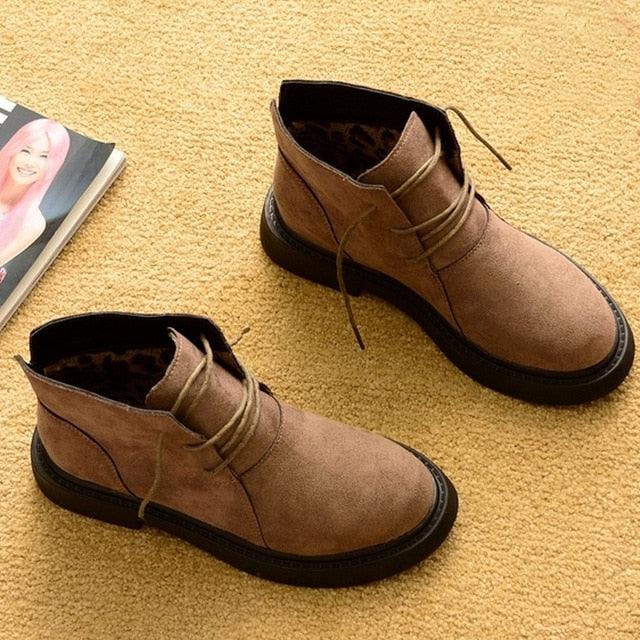 New Autumn Winter Boots - Warm Plush Shoes - Cold Winter Female Footwear (BB1)(BB5)(F38)(F107)