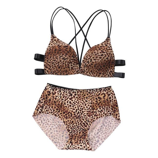 New Trending Women's Bra Set - With Front Buckle And Cross Back - Beautiful Women Gathered Adjustable Bra And Panties (2U27)(2U28)