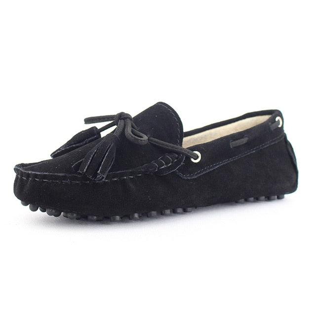 New Fashion Genuine Leather Women Flat Shoes - Slip On Loafers Women's Casual Flat Shoes (D40)(FS)(CD)