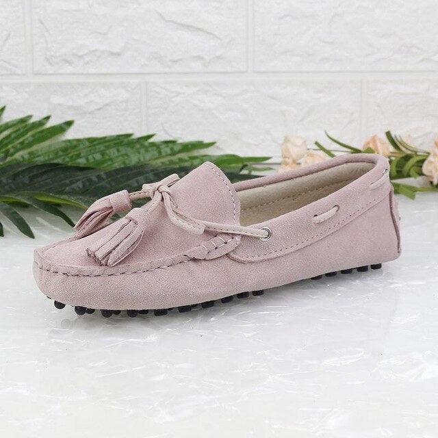 New Fashion Genuine Leather Women Flat Shoes - Slip On Loafers Women's Casual Flat Shoes (D40)(FS)(CD)