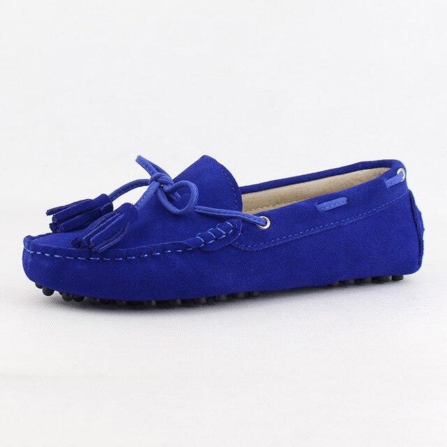 New Fashion Genuine Leather Women Flat Shoes - Slip On Loafers Women's Casual Flat Shoes (D40)(FS)(CD)