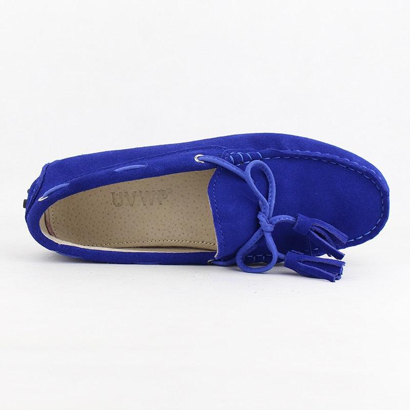 New Fashion Genuine Leather Women Flat Shoes - Slip On Loafers Women's Casual Flat Shoes (D40)(FS)(CD)