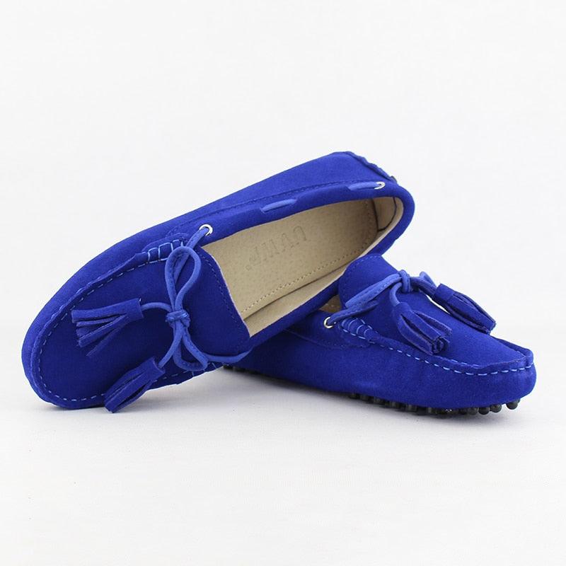 New Fashion Genuine Leather Women Flat Shoes - Slip On Loafers Women's Casual Flat Shoes (D40)(FS)(CD)