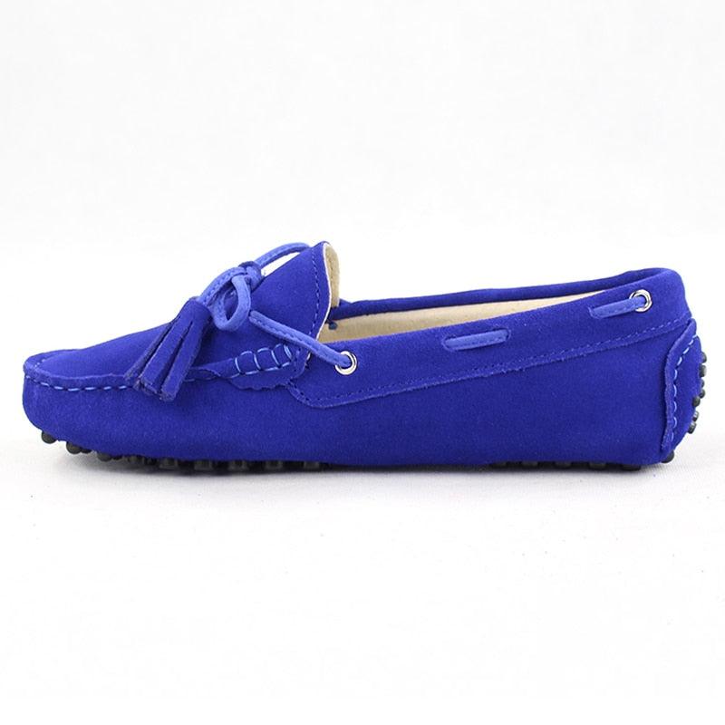 New Fashion Genuine Leather Women Flat Shoes - Slip On Loafers Women's Casual Flat Shoes (D40)(FS)(CD)