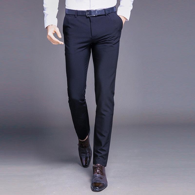 New Fashion High Quality Cotton Men's Suit Pants - Straight Spring Classic Business Casual Trousers (TG1)(F9)(F10)