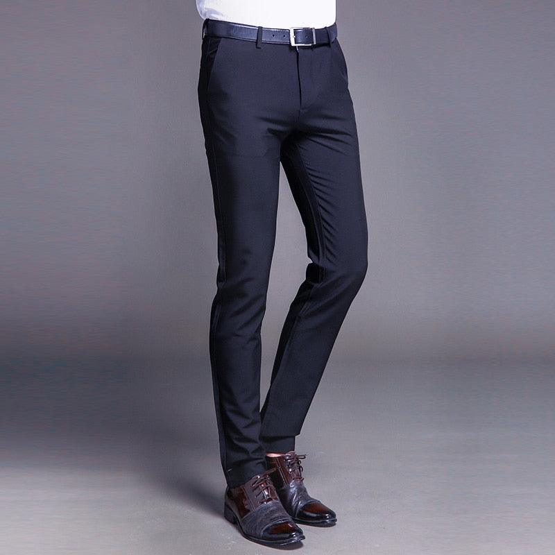 New Fashion High Quality Cotton Men's Suit Pants - Straight Spring Classic Business Casual Trousers (TG1)(F9)(F10)