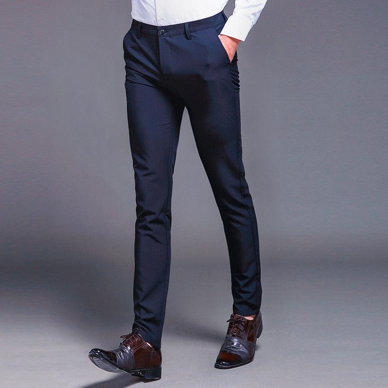 New Fashion High Quality Cotton Men's Suit Pants - Straight Spring Classic Business Casual Trousers (TG1)(F9)(F10)
