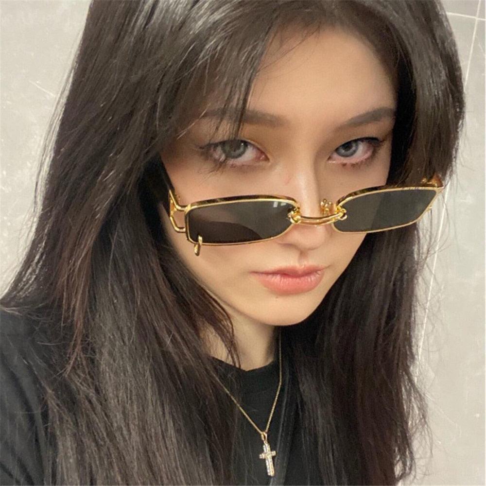 New Fashion Punk Sunglasses - Design Ladies Circle Decorate Sunglasses (5WH1)(F44)
