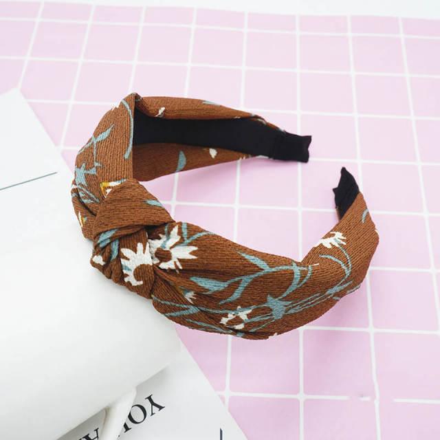 New Head Hoop Top Knot Hairband - Turban Fashion Elastic Hair Bezel Headband - Women's Hair Accessories (1U88)